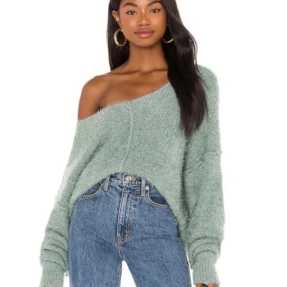 Free People Icing V-Neck Sweater in Spring Dust size XS - Picture 2 of 14